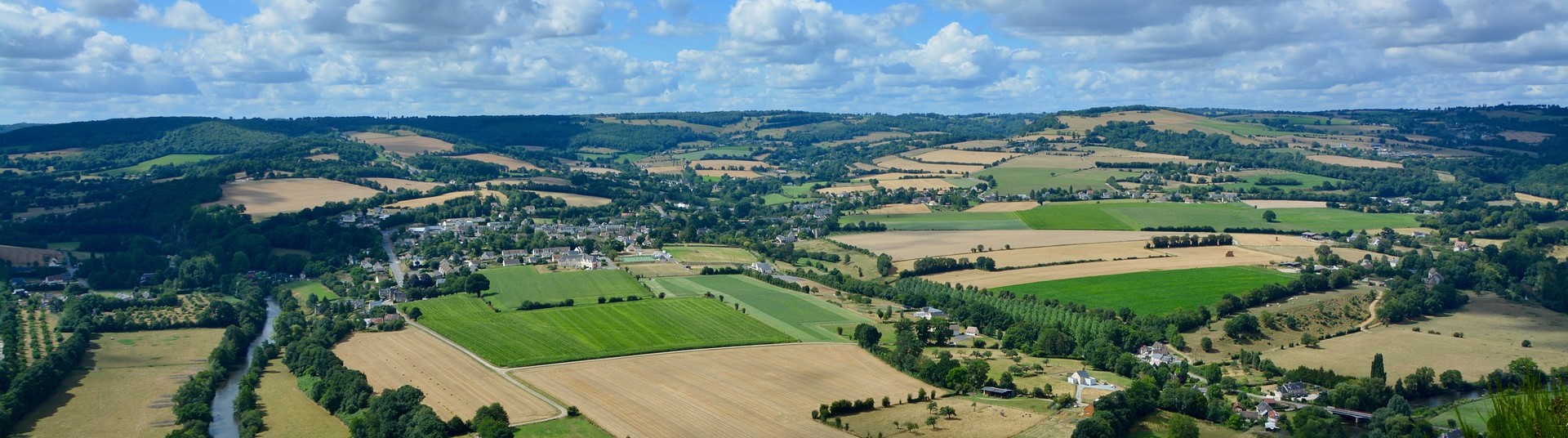 Vue panoramique du paysage normand